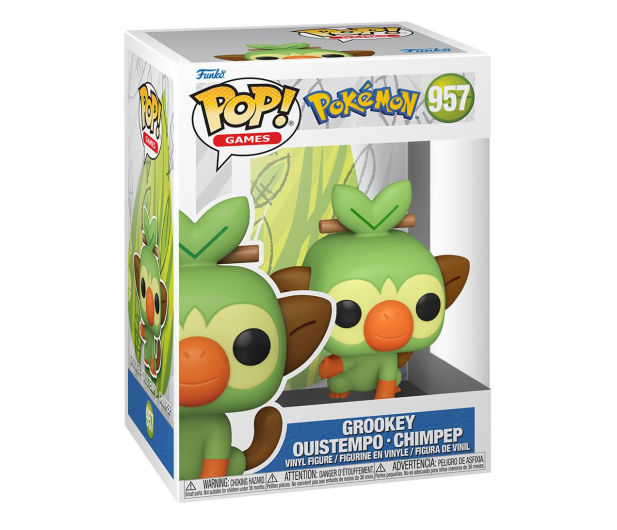 Funko POP Games: Pokemon - Grookey - 1228632 - zdjęcie 3